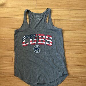 Chicago Cubs patriotic tank top women’s extra small gray red white blue.